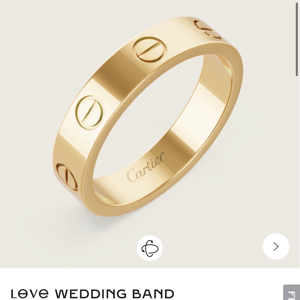 Cartier Live Wedding Band 18k Yellow Gold